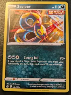 Seviper 102/198 Rare Sword & Shield: Chilling Reign Pokemon TCG - Image 1