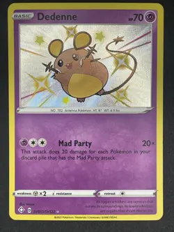 Dedenne Shiny Holo Rare Pokemon Shining Fates: Shiny Vault SV051/SV122 Near Mint - Image 1
