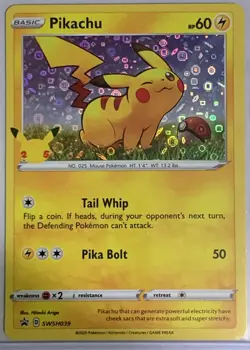 2021 Pikachu General Mills Cereal 25th Anniversary Holo Promo Pokemon Card - Image 1