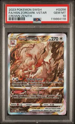 Pokemon TCG Hisuian Zoroark Vstar GG56/GG70! PSA 10! #1 - Image 1