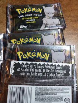 1999 Pokemon The First Movie Promotional Pack of 8 Trading Cards - Image 1