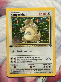 Kangaskhan 5/64 Holo 1st Edition Jungle 1999 WOTC Vintage Rare Pokemon Card LP+ - Image 1