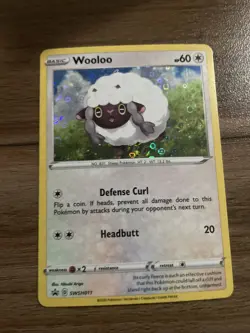 Pokemon - Wooloo Holo - SWSH011 - Black Star Promo Card - Image 1