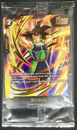 Bardock FP-021 Gold Sealed Dragon Ball Fusion World Promotion Cards and Packs - Image 1