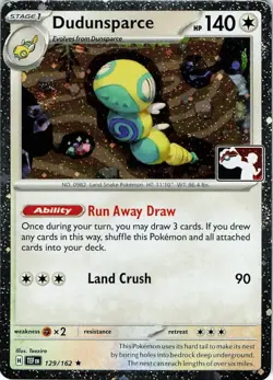 Dudunsparce Holo Rare Prize Pack Series Cards 129/162 NM/LP - Image 1