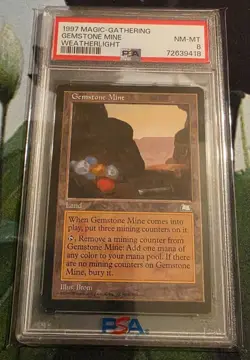 MTG Gemstone Mine - Weatherlight - PSA 8 NM-MT - Graded Magic The Gathering - Image 3
