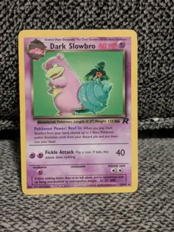 Pokemon TCG Dark Slowbro 60 HP Rare Team Rocket 29/82 Regular English 1999 - Image 1