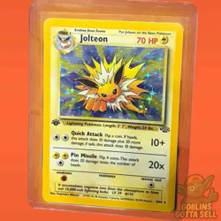 Pokemon Jolteon 4/64 Jungle 1st Edition Holo Rare English 1999 Card NM - Image 1