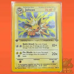 Pokemon Jolteon 4/64 Jungle 1st Edition Holo Rare English 1999 Card NM - Image 2
