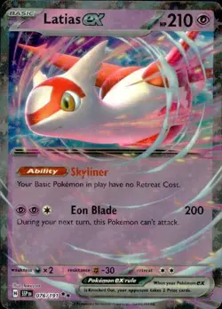 Latias ex 076/191 Double Rare Surging Sparks Pokemon NM - Image 1