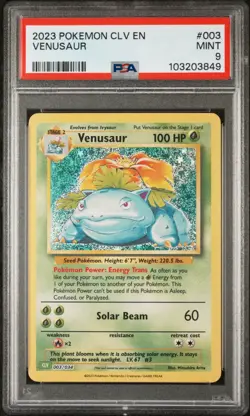 Venusaur 003/034 PSA 9 CLV Venusaur & Lugia ex Deck Pokemon 2023 - Image 1