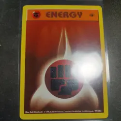 Pokemon Fighting Energy 97/102 1st Edition Shadowless Base NM - Image 3
