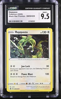Rayquaza SWSH029 Black Star Promos Pokemon CGC 9.5 Mint+ - Image 1