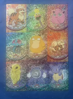 2000 TOPPS CHROME POKEMON SERIES 1 (SPARKLE) UNCUT SHEET SET (WARTORTLE) - Image 1