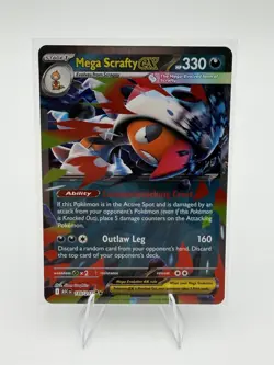 Mega Scrafty ex 135/217 Double Rare Ascended Heroes Pokemon Near Mint - Image 1