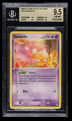 2004 Pokemon EX Team Rocket Returns Slowpoke BGS 9.5 English #76 - Image 1
