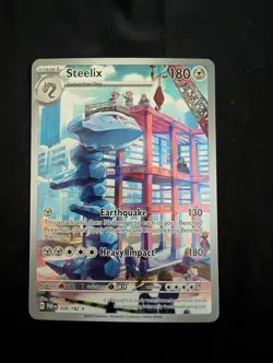 Steelix 208/182 Illustration Rare Holo SV04 Paradox Rift Pokemon - Image 1