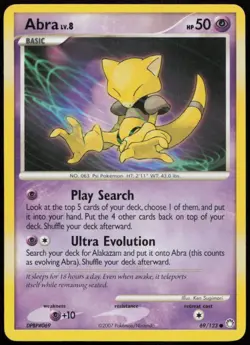 Abra 69/123 MP Mysterious Treasures Common Pokemon - Image 1