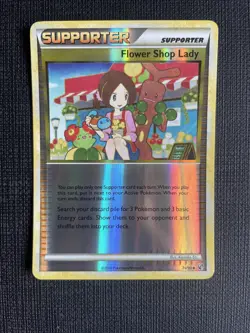 Pokemon TCG - Flower Shop Lady - 74/90 - HGSS Undaunted - Reverse Holo - LP - Image 1