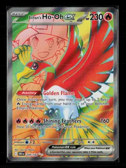 Pokemon 2025 Scarlet & Violet Journey Together Ethan's Ho-Oh EX SAR #209/182 - Image 1