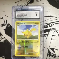 Pokemon 2008 Majestic Dawn Pikachu 70/100 CGC 9 Reverse Holo English - Image 1