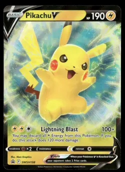 Pikachu V SWSH198 Holo Promo Sword & Shield Promo Pokemon NM/M - Image 1