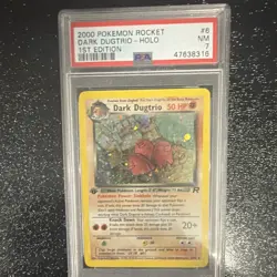 Pokemon Team Rocket Dark Dugtrio 6/82 1st Edition Holo PSA 7 2000 - Image 1