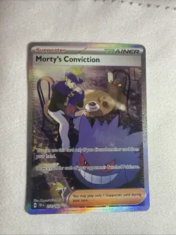 Morty's Conviction 211/162 Special Illustration Rare Pokemon Temporal Forces - Image 1