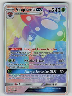 Vileplume GX 250/236 Cosmic Eclipse Holo Pokemon NM - Image 1