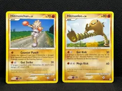 Pokemon Tcg Hitmonchan 99/146 & Hitmonlee 100/146 Legends Awakened Non Holo - Image 1