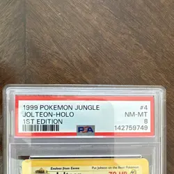 1999 pokemon jolteon 1st edition jungle holo 4/64 psa 8 holo rare - Image 3