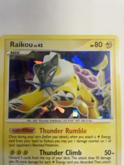 Raikou LV.42 16/132 CRACKED ICE Holo RARE Secret Wonders POKEMON LP+ - Image 2