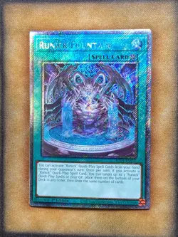 Yugioh Runick Fountain RA04-EN296 Platinum Secret Rare 1st Ed NM - Image 1
