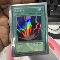 Yu-Gi-Oh! TCG Raigeki - The Legend of Blue Eyes White Dragon (LOB-053) SR NM - Image 1