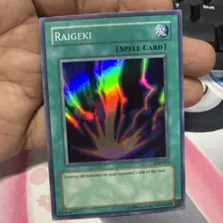 Yu-Gi-Oh! TCG Raigeki - The Legend of Blue Eyes White Dragon (LOB-053) SR NM - Image 2
