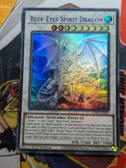 Yugioh Blue-Eyes Spirit Dragon LDS2-EN020 Ultra Rare (BLUE) 1st Edition - LP/MP - Image 1