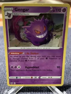 Gengar 085/202 NM Holo Sword and Shield Base Set Rare & Near Mint Pokemon Card - Image 1