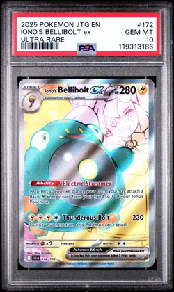 PSA 10 Iono's Bellibolt ex 172/159 Journey Together Ultra Rare Pokemon Card 💎💎 - Image 1