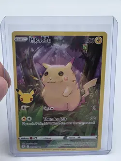 Pokemon TCG Celebrations Pikachu Holo Card 005/025 25th Anniversary - Image 1
