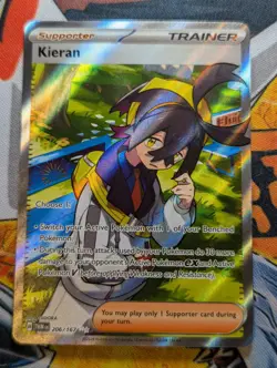 206/167 Kieran Pokemon Card Twilight Masquerade Ultra Rare Supporter - NM - Image 1