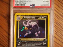 Pokemon 1st Edition Neo Discovery Houndoom rare foil card, PSA 8 - Image 2