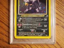 Pokemon 1st Edition Neo Discovery Houndoom rare foil card, PSA 8 - Image 3