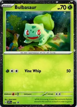 Bulbasaur SVP EN 046 - 151 Black Star Promo Cosmos Holo Pokemon Card NM - Image 1