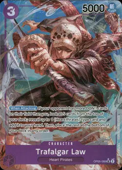 One Piece Awakening of the New Era Trafalgar Law Alt Art OP05-069 NM english - Image 1