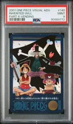PSA9 2001 Luffy Chopper Hiriluk Carddass One Piece Visual Adventure Part 4 #140 - Image 1