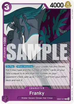 EB02-037 Franky English R One Piece TCG Card Game - Image 2