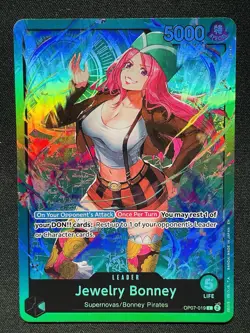 One Piece Card TCG - Jewelry Bonney (OP07-019) Leader NEAR MINT English - Image 1