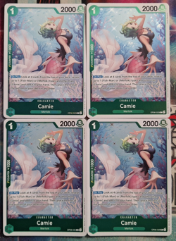 4x Camie OP06-025 Rare Englisch PLAYSET NM One Piece - Image 1