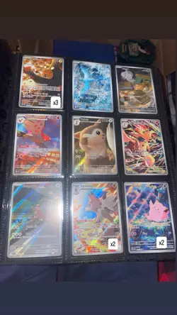 Pokemon TCG Card Lot in Lucario Binder Holo/Foil Full Art/Ex 600$ value - Image 2