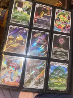 Pokemon TCG Card Lot in Lucario Binder Holo/Foil Full Art/Ex 600$ value - Image 3